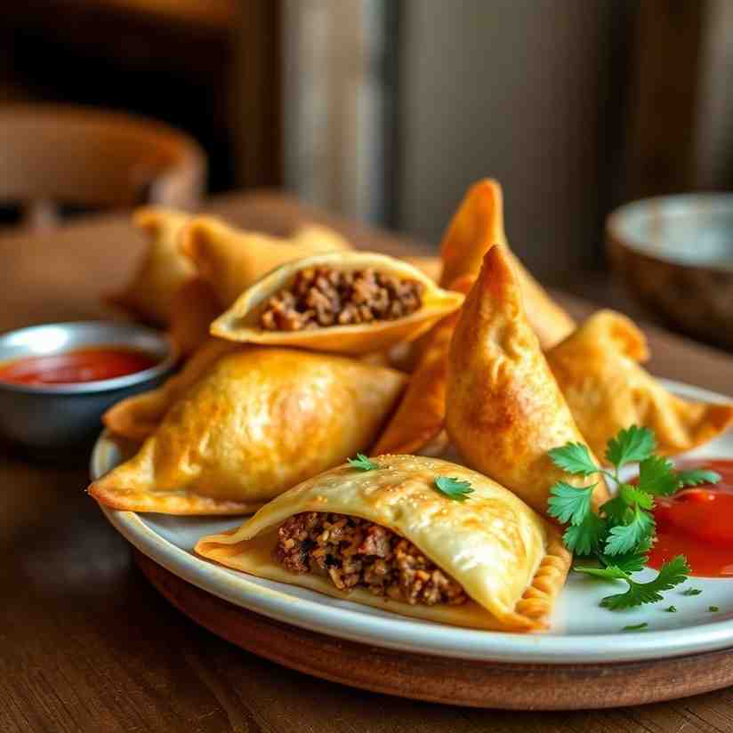 Crispy Afghan Sambosa Best Snacks with Ground Beef
